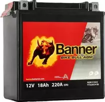 Banner 18Ah Bike Bull AGM 12V 220A akumuliatorius 150x87x161mm