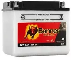Banner 8Ah Bike Bull -+ 12V 80A akumuliatorius 130x90x114mm