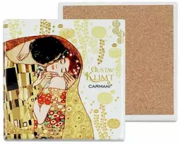 Carmani keraminis padėkliukas 10.8cm,G.Klimt "Bučinys", baltas fonas
