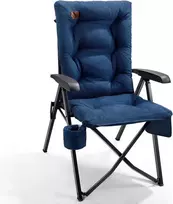 EVER ADVANCED sulankstoma kempingo kėdė su reguliuojama nugarėle, 4 padėtys, iki 150 kg, mėlyna