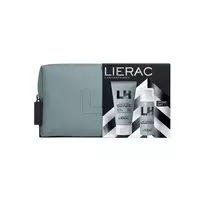 „Lierac“ rinkinys „Lierac“: drėkinamasis balzamas po skutimosi, 75 ml + drėkinamosios skutimosi putos, 50 ml + užtrauktukas, GWP tekstilinis maišelis vyrams