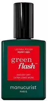 Manucurist Žalias Flash Nagų lakas lakier do paznokci Poppy Raudona 15ml