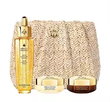 Guerlain „Abeille Royale Youth Watery Oil“ serumo rinkinys veidui: serumas 50 ml + dieninis kremas 15 ml + naktinis kremas 15 ml + kosmetinė