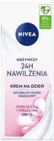 Nivea 24H Drėkinamasis maitinamasis dieninis kremas sausai ir jautriai odai SPF15 50ml