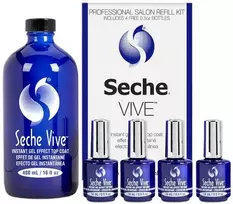 Seche Vive greitai džiūstančių viršutinių lakų rinkinys 480 ml + 4 x 14 ml