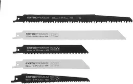 Bimetaliniai pjūkliukai tiesiniam pjūklui. 5 vnt. Medžiui, medžiui su vinimis, metalui, fanerai, MDF, stalviršiams EXTOL PREMIUM 8806000