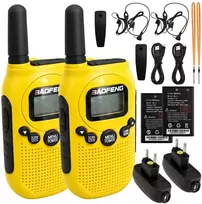 Racijų rinkinys: 2 vnt. „baofeng bf-t6“ trumpojo nuotolio radijų, didelis veikimo nuotolis iki 2 km, žibintuvėlis, 1500 mah