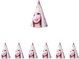 Vienkartinės kepuraitės Barbie, 10 vnt.