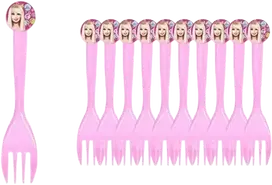 Vienkartinės šakutės Barbie, 10 vnt.