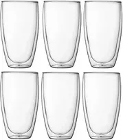 Bodum szklanki su podwójną ścianką 6 vnt. Pavina 0.45L Transparent