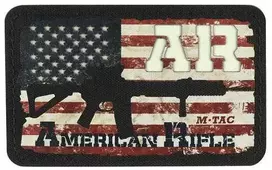 M-Tac Patch AR-15 American Rifle (80х50 мм) Juodas/GID Antsiuvas