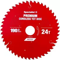Pjovimo diskas 190x24Tx30mm, Cordless PREMIUM, SPECIALIST+