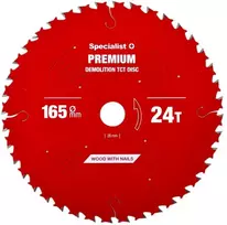 Pjovimo diskas 165x24Tx20mm, Demolition PREMIUM, SPECIALIST+