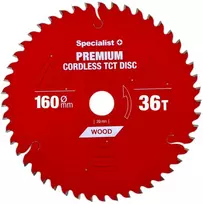 Pjovimo diskas 160x36Tx20mm, Cordless PREMIUM, SPECIALIST+