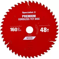 Pjovimo diskas 160x48Tx20mm, Cordless PREMIUM, SPECIALIST+