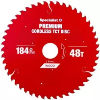 Pjovimo diskas 184x48Tx20/16mm, Cordless PREMIUM, SPECIALIST+