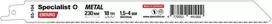 Grąžtas SPECIALIST+ pjūklas metalui, 230 mm, 18TPI