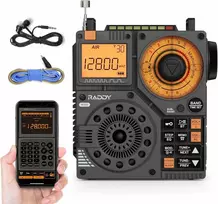 Raddy nešiojamas trumpųjų bangų radijas FM/AM/VHF/SW/AIR, Bluetooth, TF kortelė, RF320