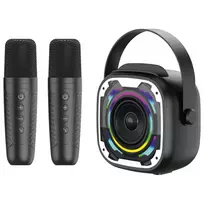 Blavec nešiojama bluetooth kolonėlė WS-08 Karaoke Idol – 8W su 2 mikrofonais (WS08-2MB) juodos spalvos