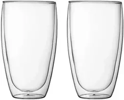 Bodum szklanki su podwójną ścianką 2 vnt. Pavina 0.45L Transparent