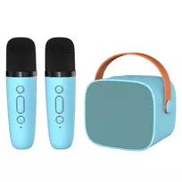 Blavec nešiojama bluetooth kolonėlė WS-07 Karaoke Party – 5W su 2 mikrofonais (WS07-2MBL) mėlynos spalvos