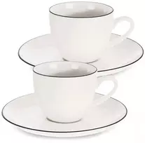 Puodeliai su lėkštute 100 ml 2 vnt.