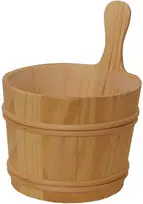 Pirties kubiliukas SAUNIA, 7 l, medinis, su plastik. įdėklu