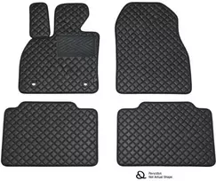 Eko odos kilimėliai QuiltyMats RENAULT LAGUNA 2007-2015m. (Juoda / juodos siūlės)