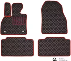 Eko odos kilimėliai QuiltyMats PEUGEOT 508 2018-2025m. (Juoda / raudonos siūlės)
