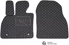 Eko odos kilimėliai QuiltyMats OPEL TIGRA 2004-2009m. (Cabrio) (Juoda / pilkos siūlės)