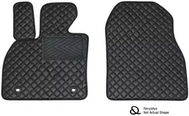 Eko odos kilimėliai QuiltyMats OPEL COMBO 2012-2017m. (Juoda / juodos siūlės)