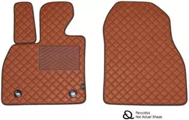 Eko odos kilimėliai QuiltyMats OPEL COMBO 2012-2017m. (Ruda / rudos siūlės)