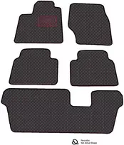 Eko odos kilimėliai QuiltyMats MAZDA CX-80 nuo 2024m. (7v., I, II ir III eilės) (Juoda / raudonos siūlės)