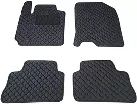 Eko odos kilimėliai QuiltyMats HYUNDAI KONA 2017-2023m. (Juoda / juodos siūlės)