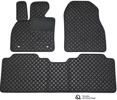 Eko odos kilimėliai QuiltyMats HYUNDAI SANTA FE 2001-2006m. (I ir II eilė) (Juoda / juodos siūlės)
