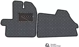 Eko odos kilimėliai QuiltyMats FORD TRANSIT 2013-2022m. (Pilka / pilkos siūlės)