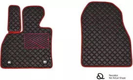 Eko odos kilimėliai QuiltyMats FIAT PANDA 2003-2012m. (Van) (Juoda / raudonos siūlės)