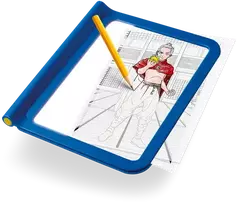 KIDYWOLF šviečianti dvipusė piešimo planšetė K-DRAW PRO, mėlyna