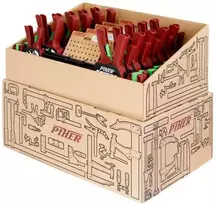 Piher one-hand quick clamps set – 5 pcs, 2x30cm and 2x15cm 150 kg clamping force, tabletop display stand