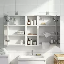 Vonios spintos komplektas su lentyna 3 pcs 80 x 10,5 x 50 cm