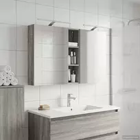 Vonios spintos komplektas su lentyna 3 pcs 120 x 14,5 x 70 cm