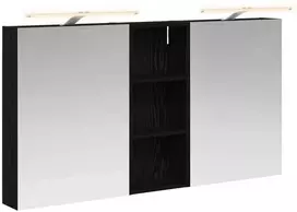 Vonios spintos komplektas su lentyna 3 pcs 130 x 14,5 x 70 cm