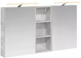 Vonios spintos komplektas su lentyna 3 pcs 130 x 14,5 x 70 cm