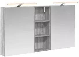 Vonios spintos komplektas su lentyna 3 pcs 130 x 14,5 x 70 cm