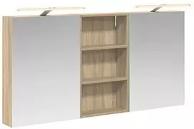 Vonios spintos komplektas su lentyna 3 pcs 140 x 14,5 x 70 cm