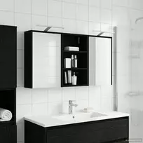 Vonios spintos komplektas su lentyna 3 pcs 126 x 16 x 62.5 cm