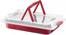 Kepimo forma 42x29x5 cm su plastikiniu dangčiu CHERRY (iki +230C) Ambition 83014