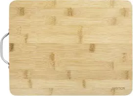 Paloma Bamboo pjaustymo lenta 31 x 24 x 1,5 cm stačiakampė su metaline rankena AMBITION