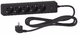 Schneider Electric Ilgiklis Schneider, 5 lizdai, 3 m, juodas; ST9453B