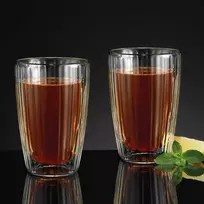 Stikliniai puodeliai su dvigubomis sienelėmis AMBITION Skirtas garbanotiems plaukams 2 vnt. 450ml